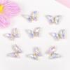 Super flash mariposa colorida moca Red Net Diamante nuevo taladro de uñas de cristal decoración de uñas metálica tridimensional venta al por mayor