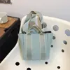 Bolso de Lona de Gran Capacidad Versátil de Moda Nueva, Bolso Ligero de Hombro Cruzado, Bolso de Mano Elegante de Bloques de Color de Nicho