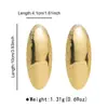 E14384 Pendientes Geométricos Exagerados de Nuevo Estilo Personalizados de Moda Textura Metálica Pendientes Versátiles de Lujo Ligero