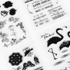 Sello de silicona transparente Jingxiu icono retro sello de diario de oficina material de decoración para álbum de fotos DIY tarjeta cuenta manual