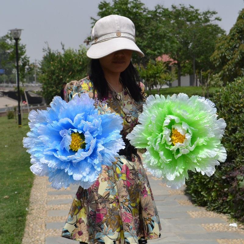 舞蹈道具仿真牡丹花伞民族舞秧歌道具牡丹头饰花学_主图_2