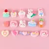 Accesorios para Joyería DIY Zanahoria de Dibujos Animados Conejo Corazón Alas Resina Funda para Teléfono Zuecos Pasador Vaso de Agua