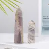 Piedra Cruda de Cristal Transfronteriza de Punta Única Piedra Lunar Azul Natural Columna de Cristal de Cuatro Caras Piedra Difusora de Aroma Adorno de Decoración de Paisaje