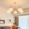 Lustre para sala de estar retrô francês lâmpada principal para sala de estar moderna simples lâmpada para sala de jantar estilo madeira de luxo medieval lâmpada para quarto