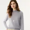 Nuevo Suéter de Cachemira para Mujer Otoño/Invierno 2026, Suéter de Punto Holgado Versátil con Cuello Alto y Mangas Raglán Engrosado