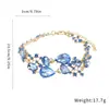 Pulseira europeia e americana transfronteiriça com pingente de gota cravejado de diamantes, uma joia simples, elegante e fashion com um toque luxuoso e de alta qualidade