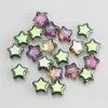 Novo pingente de estrela de cinco pontas mágica com furo de 8 mm, contas de vidro de cristal, acessórios para joias artesanais DIY, atacado