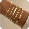 Set de Pulseras, Accesorios Decorativos, Pulsera Personalizada, Nuevo Set de Pulseras de Aleación Combinada, Popular Plata Moda Commuter Estilo Simple