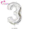 Globo de Película de Aluminio Digital Versión Gruesa de 30 pulgadas / 32 pulgadas Globo Venta al por Mayor Globo Digital de 75 cm Decoración de Fiesta Globo Inflable
