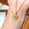 Lujo Ligero Moda Romántico Amor Eterno Mobius Cepillado Colgante Rosa Collar Chapado en Oro Anillo de Diamante para Mujeres