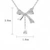 Collar con Colgante de Lazo Personalizado para Mujer, Lujo Accesible Moda de Nicho Joyería de Plata Joyería Colgante para Novia Regalo de Aniversario