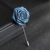 Broche de Pin para Traje de Estilo Coreano de Alta Gama para Hombre Accesorios para Traje Flor de Seda Dorada Poliéster Pin de Flor para Solapa de Traje de Hombre Ramillete