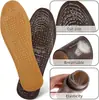 Plantilla de cuero transpirable de látex marrón de 2 mm y cuero beige, de orificio completo, para cortar, fina, cómoda, casual, para hombre y mujer