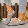 Zapatos de Salón Bajos de Comercio Exterior 2026 Nuevos Calados de Una Correa Suela Suave Punta Redonda Versátiles Estilo Retro Francés Zapatos Mary Jane para Mujer