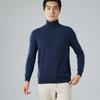 Suéter de Cachemira Amigable con la Piel para Hombre, Cuello Alto, Jersey de Color Sólido, Camisa de Punto Grueso para Otoño e Invierno, Capa Base para Hombre