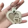 Chaveiro em Forma de Coração para Pelos de Pet Coletor Portátil de Pelos de Cachorro Nova Etiqueta de Coleira para Pet Pingente Comemorativo