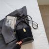 Bolso Sencillo de Otoño Bolso Tote Pequeño para Mujer 2025 Nuevo Bolso Cubo de Aspecto Elegante Bolso Cruzado Casual Acolchado