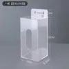 Caixa de Armazenamento de Máscaras de Acrílico Montada na Parede Sem Furos Três Compartimentos Prateleira à Prova de Poeira Casa Banheiro Caixa Transparente