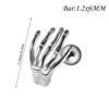 Moda de Nicho Transfronteriza Color Acero Diente de Dragón Diente de Lobo Rosca Externa Varilla Recta Pendientes Acero Inoxidable Garra de Fantasma 16g Joyería para Piercing