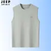 Jeep Spirit Jeep Personalizado Secado Rápido Chal Grande de Hombro Camiseta sin Mangas para Hombre Cuello Redondo Verano Deportes para Jugar a la Pelota y Fitness