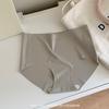Ropa interior de otoño e invierno sin costuras con letras para mujer, seda de hielo, seda morera, antibacteriana, deportiva, de una pieza, lote de calzoncillos para mujer