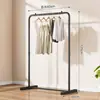 Arara de roupas vertical de chão para quarto, cabideiro multicamadas para dormitório estudantil interno com haste de secagem de roupas espessa