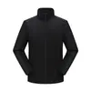 Chaqueta Softshell Casual de Otoño e Invierno con Cuello Alto, Abrigo con Cremallera para Team Building, Ropa de Trabajo con Estampado de Logo