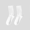 Calcetines de comercio exterior para hombre, calcetines hasta la pantorrilla, calcetines deportivos blancos y negros, medias de color liso, calcetines Zhuji para pareja, calcetines de mujer