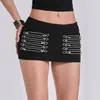 Falda de verano bodycon ajustada elástica con botones de moda personalidad estilo americano transfronteriza INS, bloques de color retro