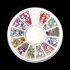 Enfeites de unhas 12 Cor Diamante ameixa flor disco acrílico plana 3mm Coringa inverno ameixa enfeites de diamante