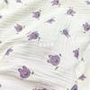 Crepé de algodón de doble capa estampado Corea del Sur crepé estampado de osos primavera y verano gasa de algodón bebé pantalones pijamas a prueba de mosquitos