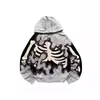 Tendencia de Personalidad Callejera Y2K Americana Diablo Vintage ins Sudadera con Capucha Holgada Estampada en 3D para Hombre y Mujer