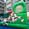 Combo Inflable de Tobogán y Trampolín, Escalera Amplia Antideslizante, Superficie de Alto Rebote, Adecuado para Juegos Interactivos al Aire Libre para Padres e Hijos