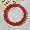 Pulseira de Bodhi Natural com Pastilhas de Flor Flutuante Multicoloridas, Círculo Único de Corte Reto, Alívio Silencioso do Estresse, Joia de Contas Budistas Macias para Envolver o Dedo