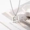 Colar com Pingente Longo Joker Masculino em Aço Titânio Tendência Cool Hip Hop Celebridade da Internet para Homens e Mulheres Estudantes Casal Geométrico Estilo Frio