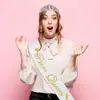 Correa Ritual Reina del Baile Correas para Hombro Reina del Baile Traje de Corona Decoración Fiesta de Halloween Cinta de Rey