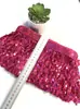 Adorno de Flecos de Lentejuelas, Cinta de Encaje con Flecos de Lentejuelas Brillantes, Fleco para Coser para Vestido, Disfraz, Atuendo de Escenario, Decoración de Ropa DIY