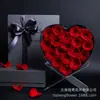 Flor Eterna Gloriosa Producto Terminado de Flor Natural Caja de Regalo Caja de Flores Transparente Acrílica con Forma de Corazón Regalo de San Valentín para Novia
