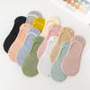 Calcetines para Mujer Primavera y Verano Calcetines de Barco Estilo Coreano Color Sólido Estilo Japonés Bajos Transpirables Invisibles Inspirados en Primavera y Otoño Modernos Finos Antideslizantes