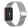 Para Samsung Galaxy Fit3 Correa de Reloj Inteligente SM-R390 Cierre Correa de Malla Milanesa de Acero Inoxidable