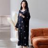 Pijama de Algodón Puro para Mujer Primavera y Otoño Camisón de Manga Larga 2025 Nuevo para Mujer Suelto Talla Grande Falda Larga Se Puede Usar Fuera de Casa Ropa para el Hogar