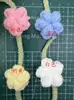 Flor de Lã Puff Flor Vermelha Pequena 3cm Fofa Acessórios de Flor para Suéter Cachecol Decoração de Cortina de Tubo para Roupas Bolsa