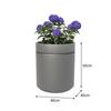 Combinação Personalizada de Floreira de Ferro Forjado para Exterior, Canteiro de Flores Combinado para Divisória de Rua Comercial, Calha de Flores de Aço Inoxidável para Café e Escritório de Vendas