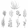 Folhas Prateadas Simuladas Acessórios de Plantas Prateados Folhas Falsas Prateadas Simuladas Acessórios para Arranjo de Flores Acessórios de Folhas de Samambaia Prateada