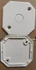 Tapa de caja octagonal Zhongcai, tapa de caja octagonal roja para portalámparas, panel en blanco, tapa de caja base universal con agujeros