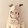 Gorro Todo en Uno para Bebé Otoño e Invierno Gorro Cálido Bufanda Lindo Versátil para Bebé Niño y Niña Gorro con Protección para Orejas Gorro de Lana para Niños Moderno