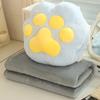 Almohada de Pata de Gato de Dibujos Animados, Calentador de Manos, Cojín Multifuncional, Cojín para Asiento, Oficina Dormitorio, Regalo Lindo y Adorable para Niñas