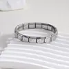 Pulseira Módulo Italiano de Aço Inoxidável Transfronteiriça Tira Estrela de Amor Costura de Moda Europeia e Americana Elástico Destacável para Mão