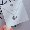 Diseño de moda sentido acero de titanio collar mujeres no se desvanece red popular cadena de clavícula temperamento lujo ligero nicho collar joyería al por mayor