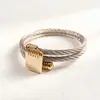 Nueva oferta especial: Pulsera de cable de acero de titanio de moda popular europea y americana, de alta calidad, que conserva el color, versátil, para hombres y mujeres